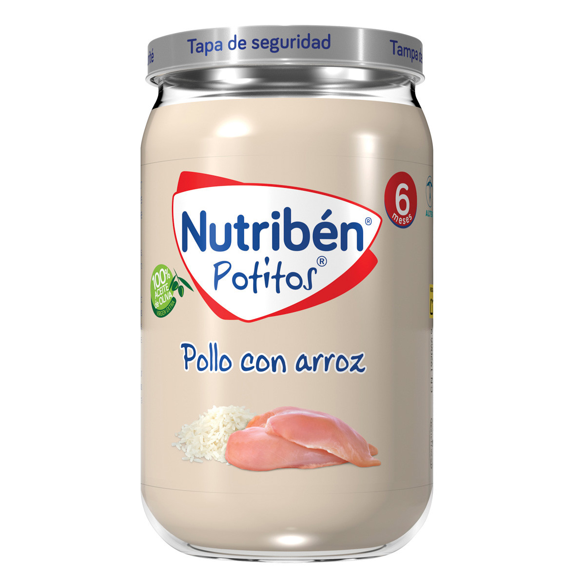 Imagen de Nutribén Potito pollo con arroz 235gr